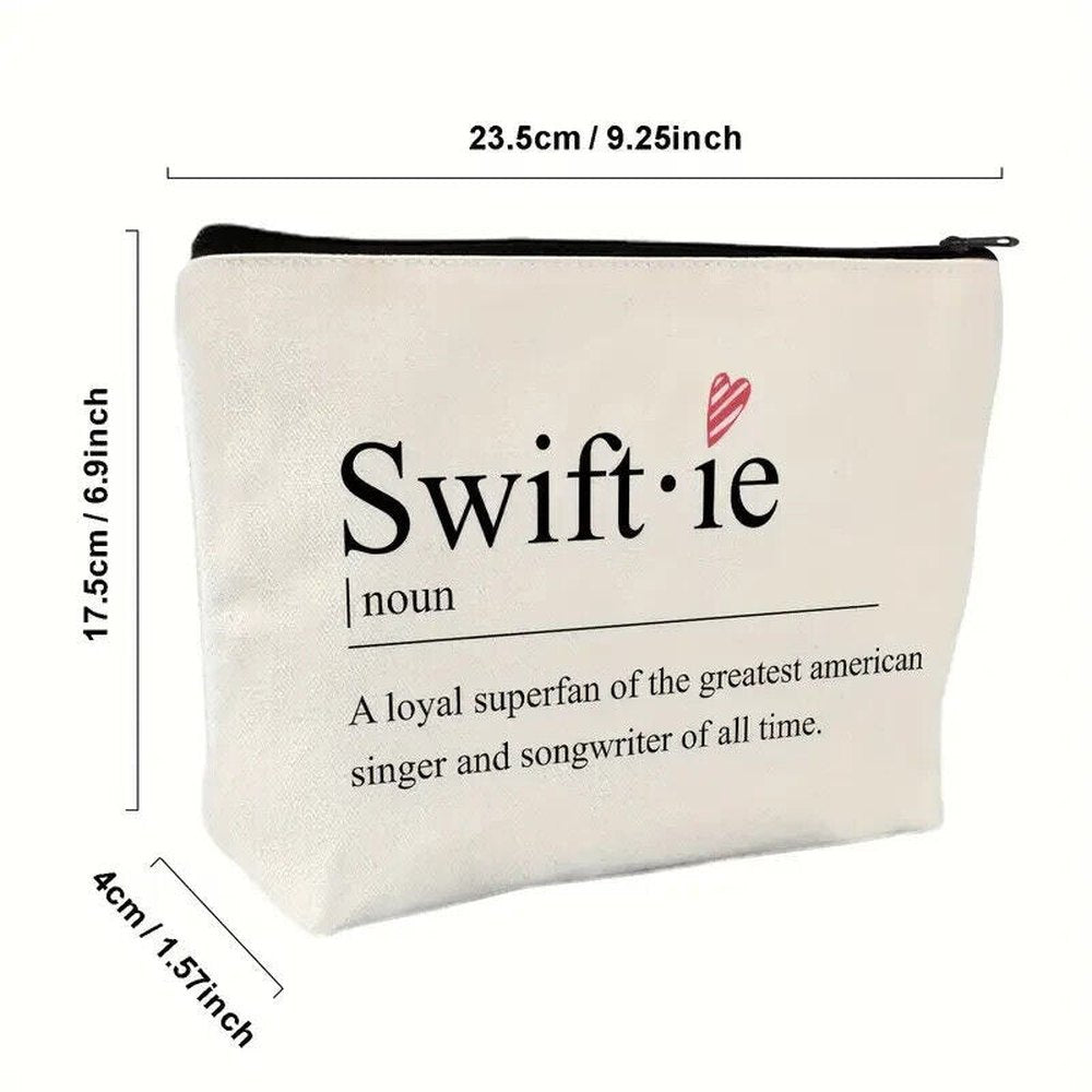 Swiftie Makeup or Accessory Canvas Bag Double-Sided Print 6.9" x 9.25" x 1.6" Health & Beauty:Makeup:Makeup Bags & Cases Style Your Walls